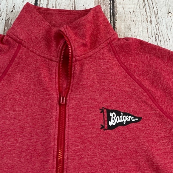 Women's University of Wisconsin Badgers Under Armour Athletic Pullover - Picture 3 of 5